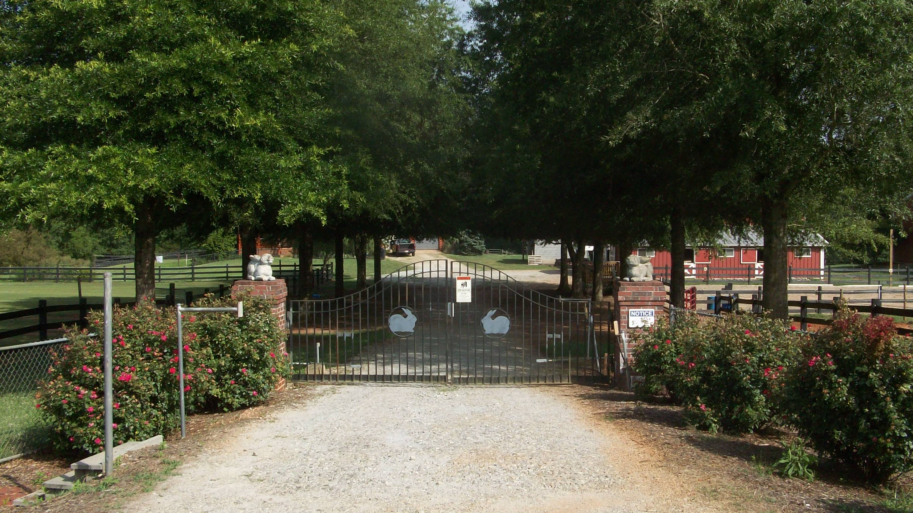 Front gate of farm